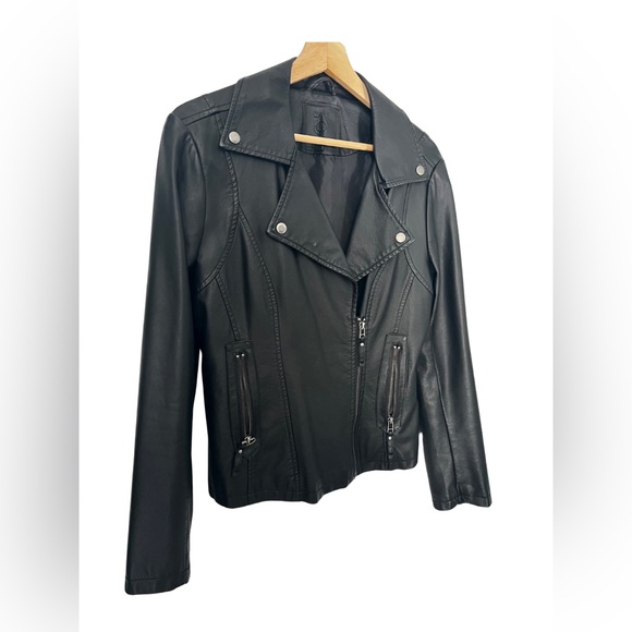 Max Studio Jackets & Blazers - Max Studio Black Faux Leather Jacket